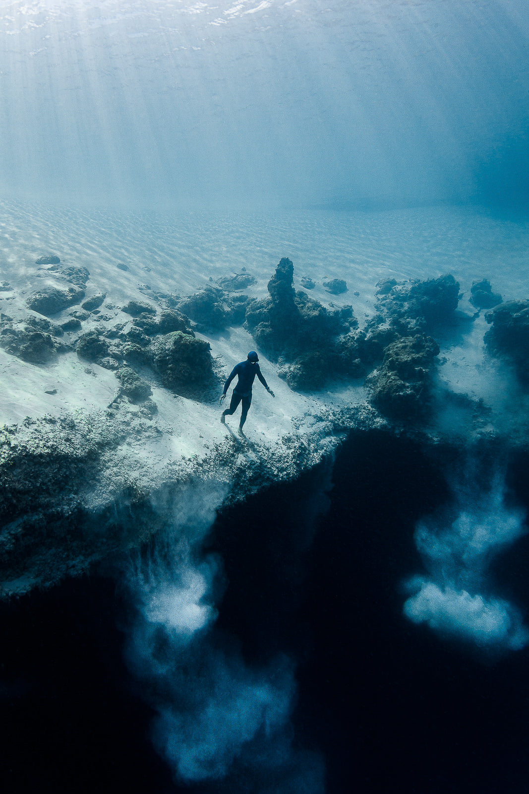 Don't Push Me Fine Art Freediving Underwater Photography by André Musgrove